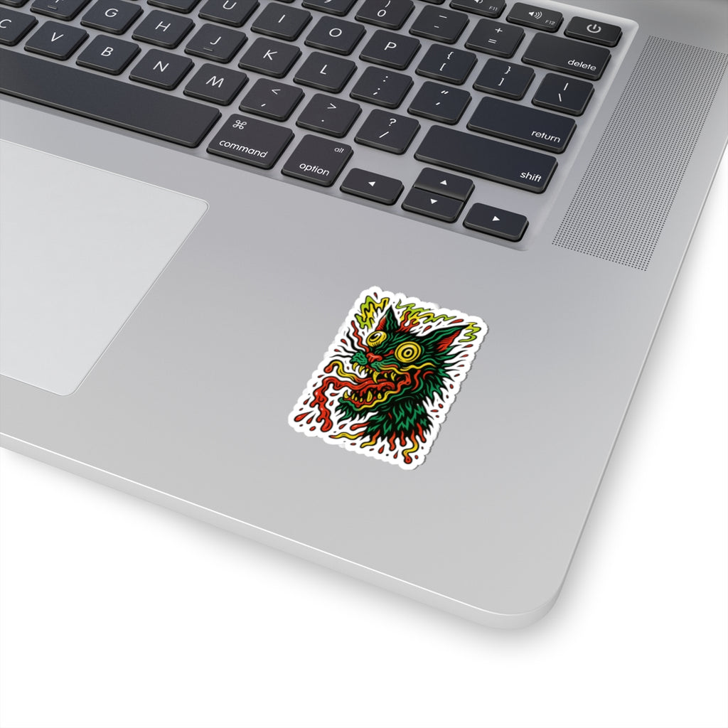 Crazy Cat Kiss-Cut Sticker