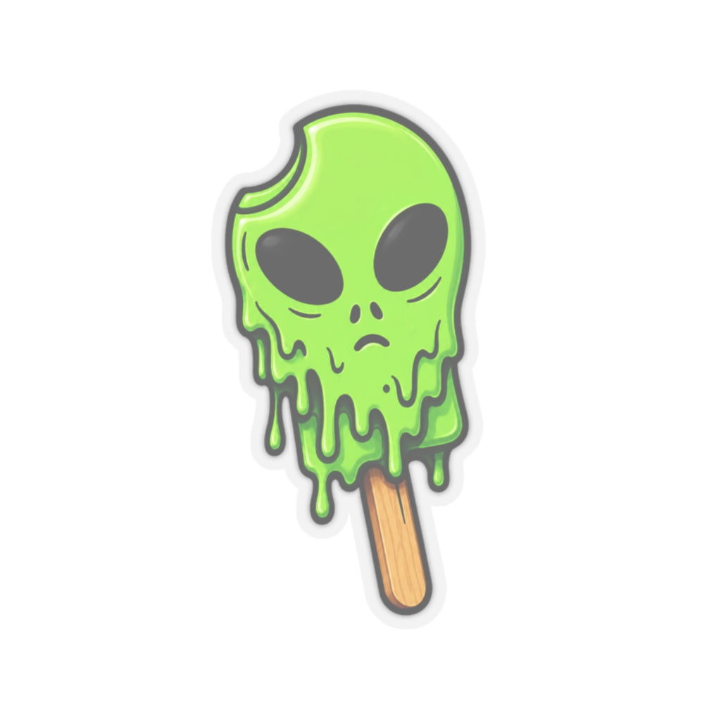 Alien Ice Cream Kiss-Cut Sticker