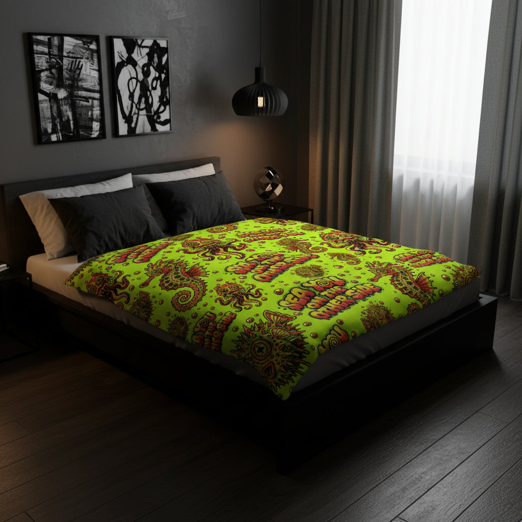 Deep Sea Velveteen Throw Blanket