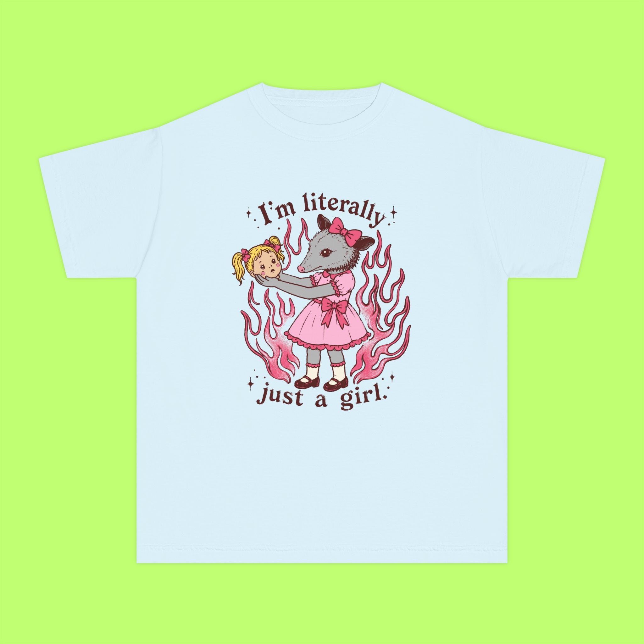 Literally Just A Girl, In A Pink Dress Trippy Kiddie Tee