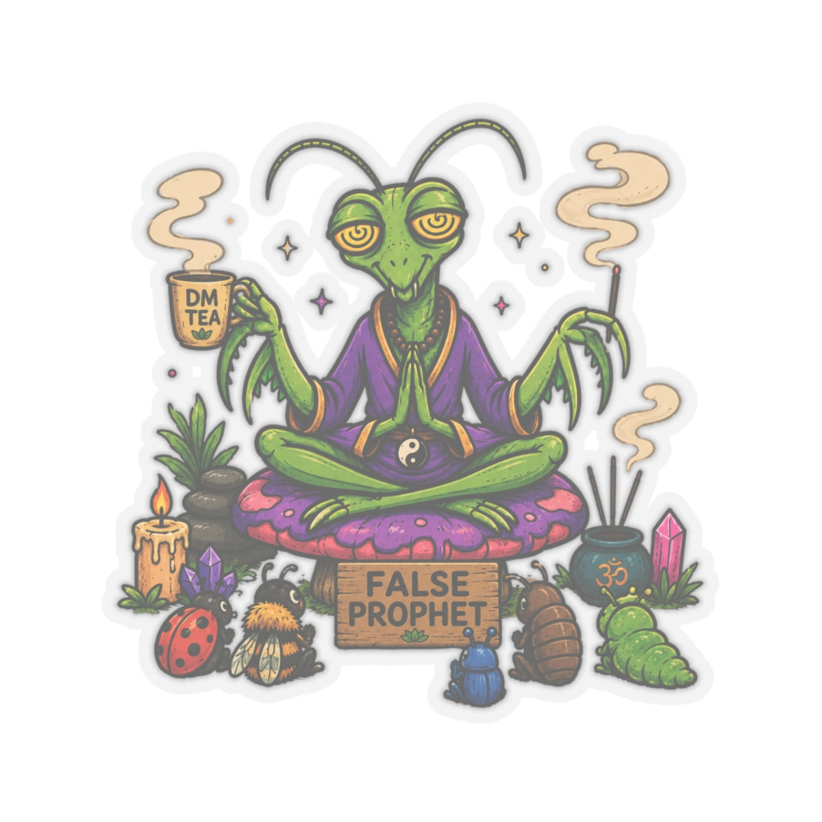 My Homie Praying Mantis Kiss-Cut Sticker