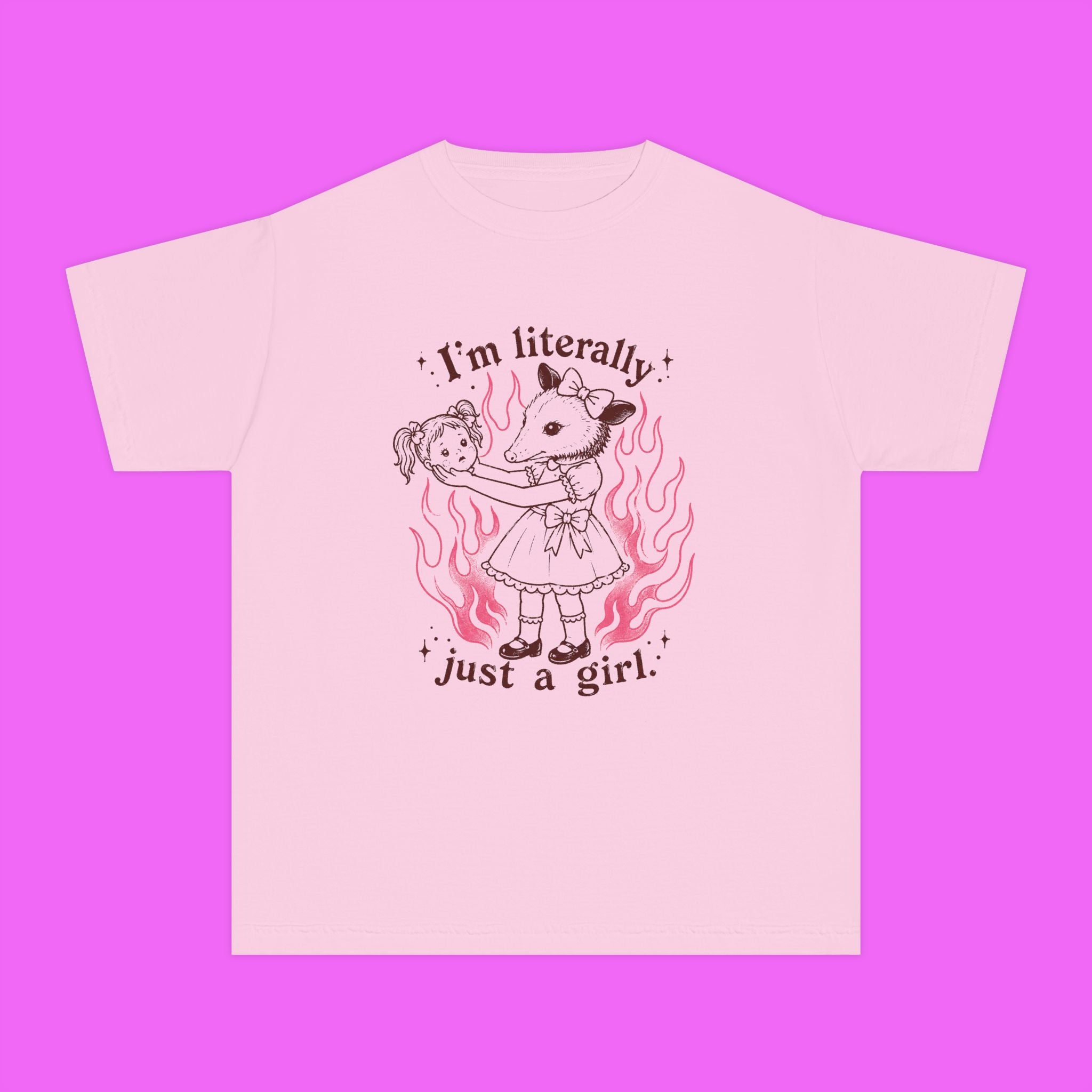 Literally Just A Girl Trippy Kiddie Tee