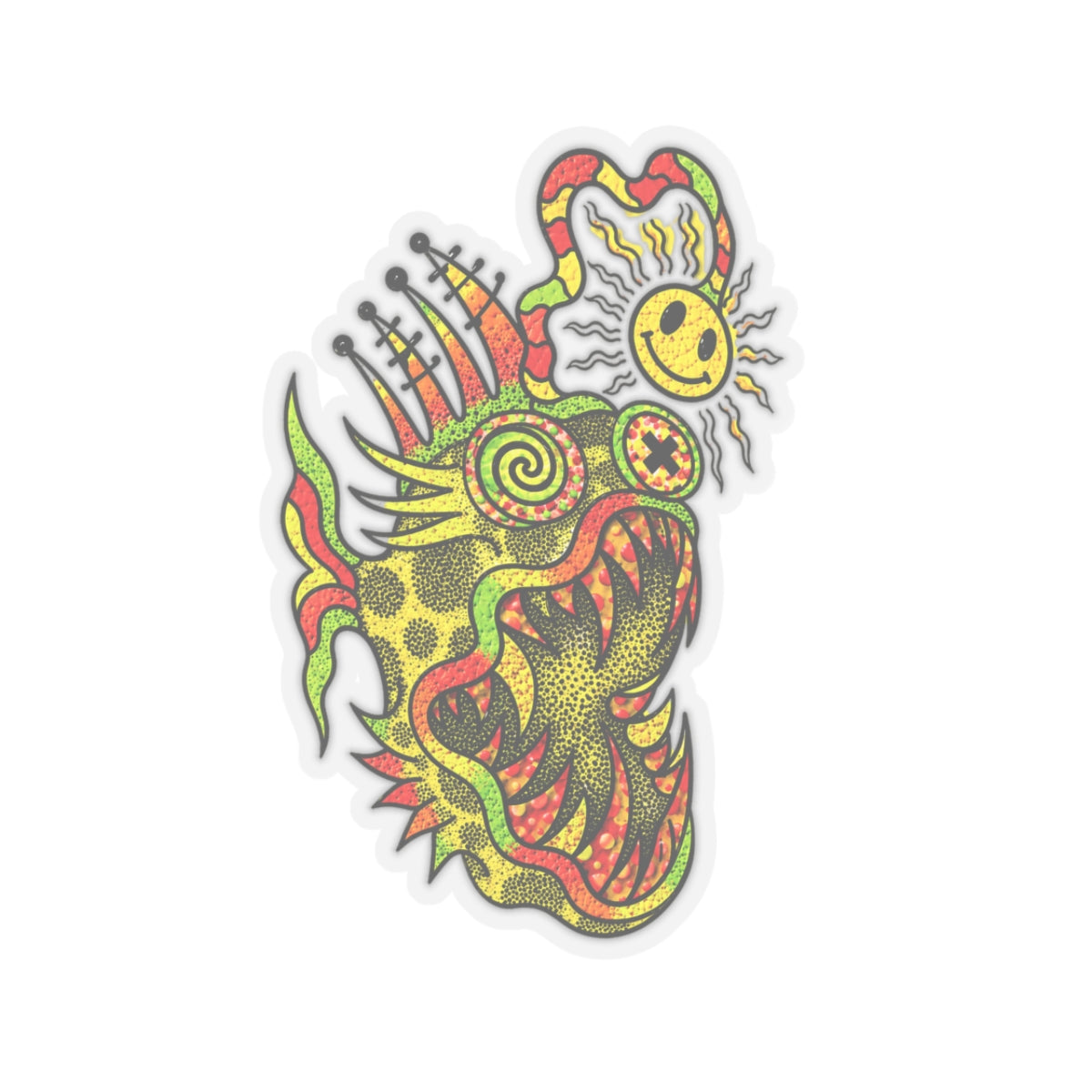 Deep Sea Glow Fish Kiss-Cut Sticker