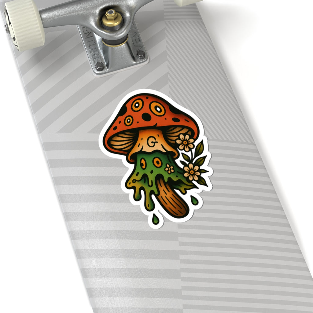 Trippy Mushroom Kiss-Cut Sticker
