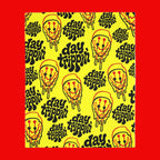 Day Trippin' Yellow Velveteen Throw Blanket