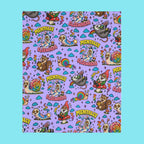 Mentally Elsewhere Velveteen Throw Blanket