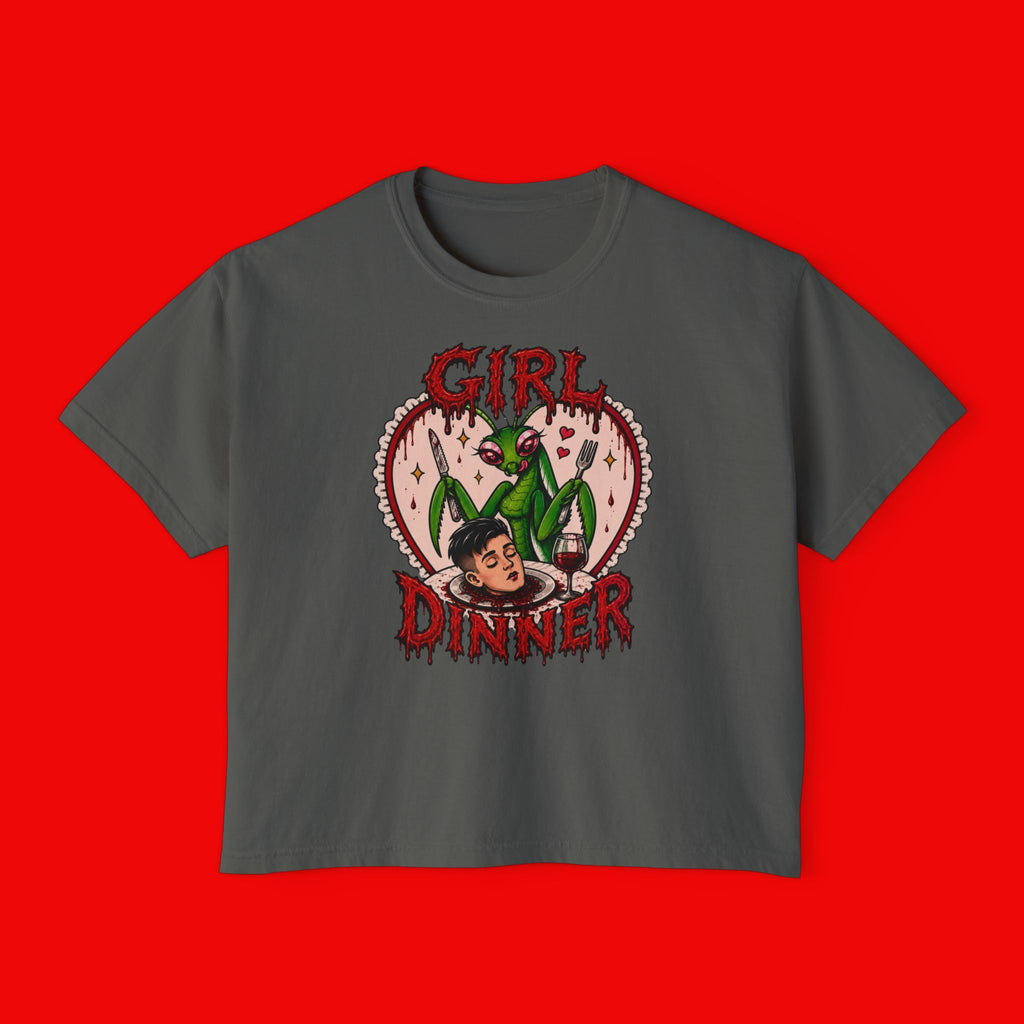 Girl Dinner Boxy Crop Tee