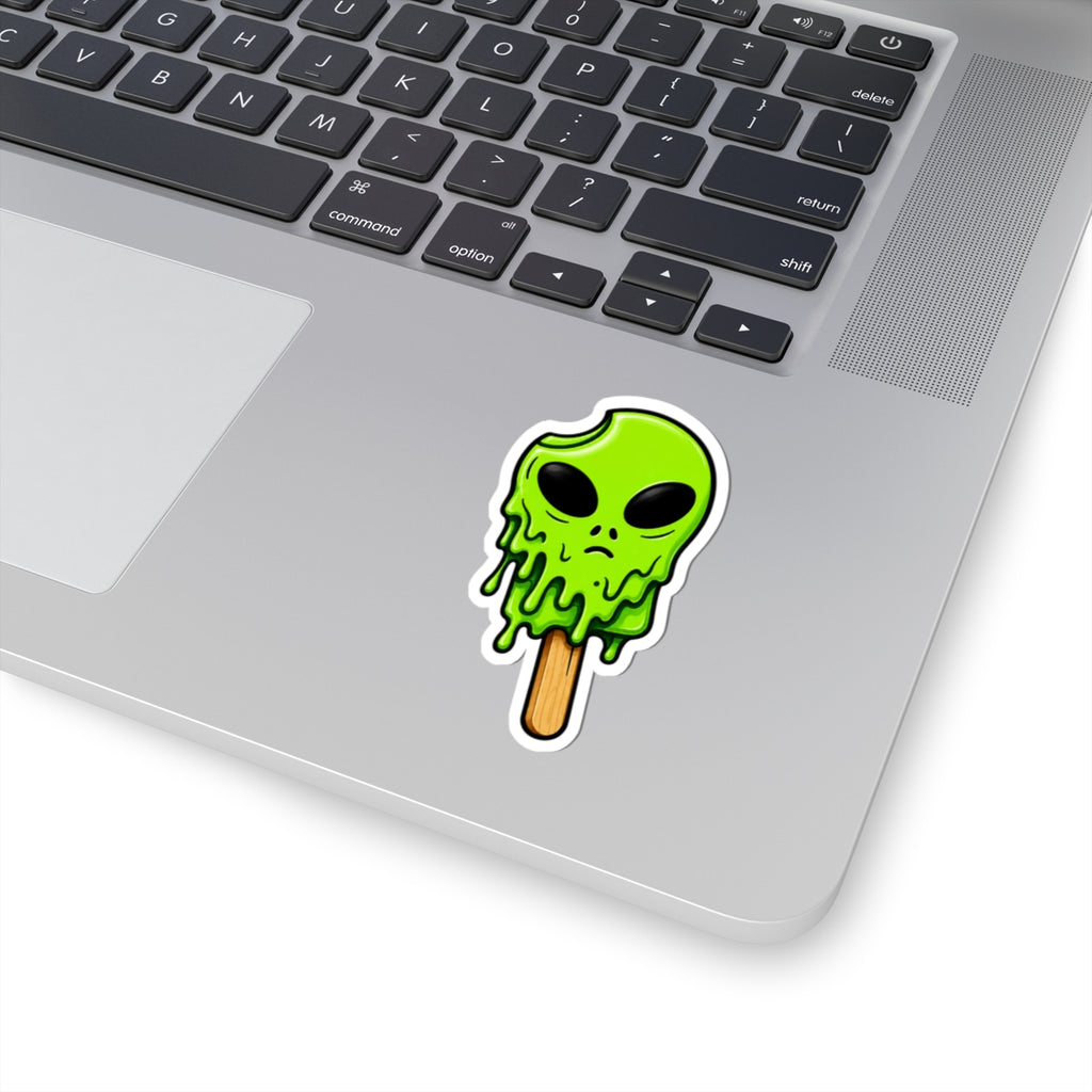 Alien Ice Cream Kiss-Cut Sticker