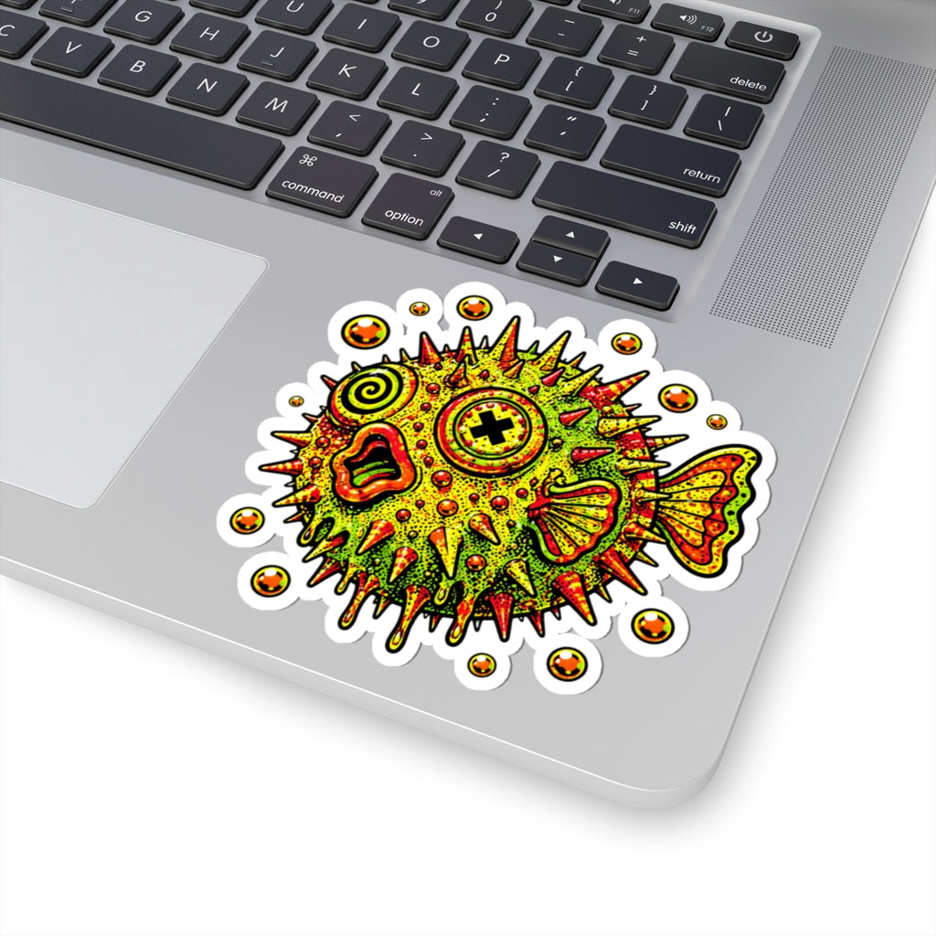 Deep Sea Puffer Fish Kiss-Cut Sticker
