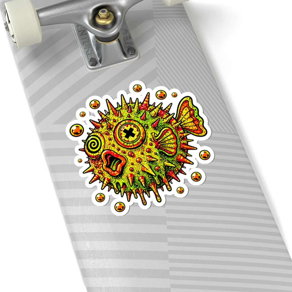 Deep Sea Puffer Fish Kiss-Cut Sticker