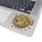 Deep Sea Puffer Fish Kiss-Cut Sticker