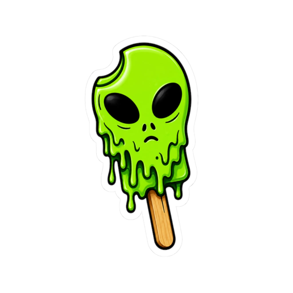 Alien Ice Cream Kiss-Cut Sticker