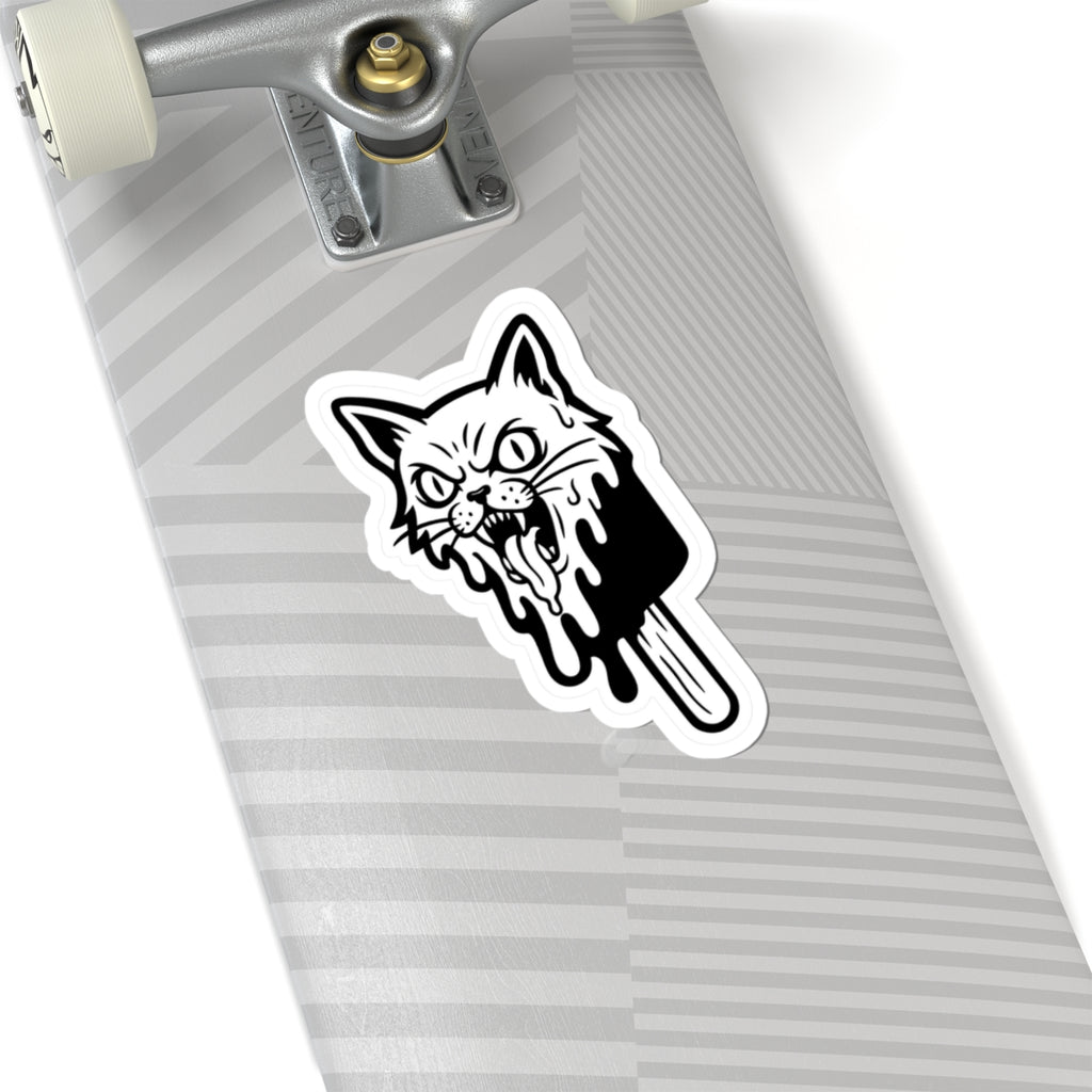 Stone Cold Kitty Kiss-Cut Sticker