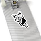 Stone Cold Kitty Kiss-Cut Sticker