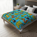 Trip To Space Velveteen Throw Blanket