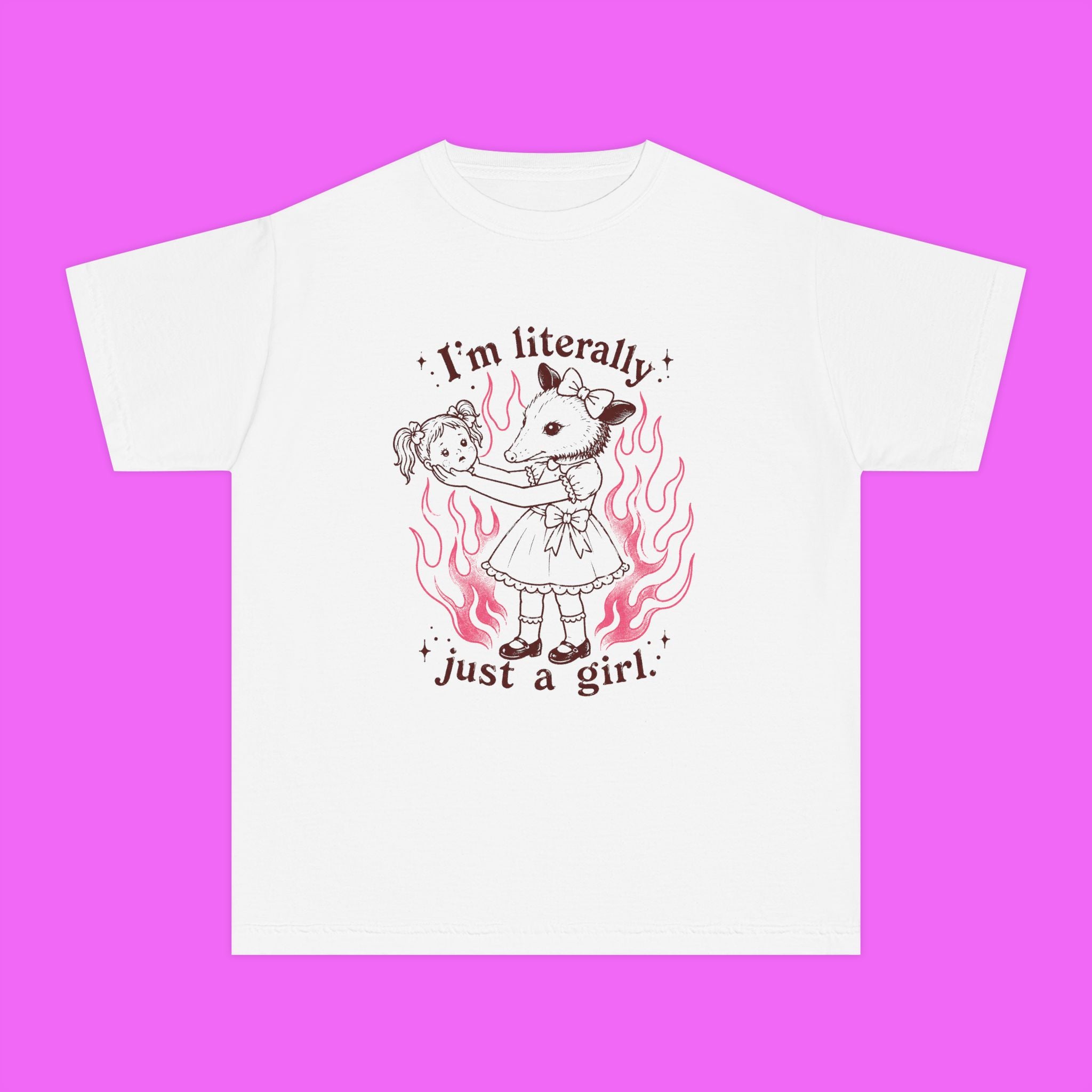 Literally Just A Girl Trippy Kiddie Tee