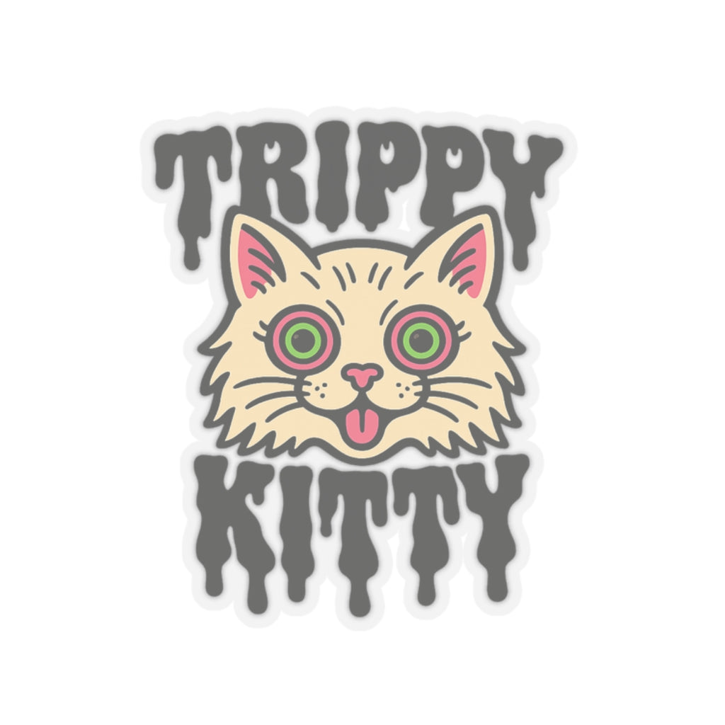 Purrfect Trippy Kitty Kiss-Cut Sticker