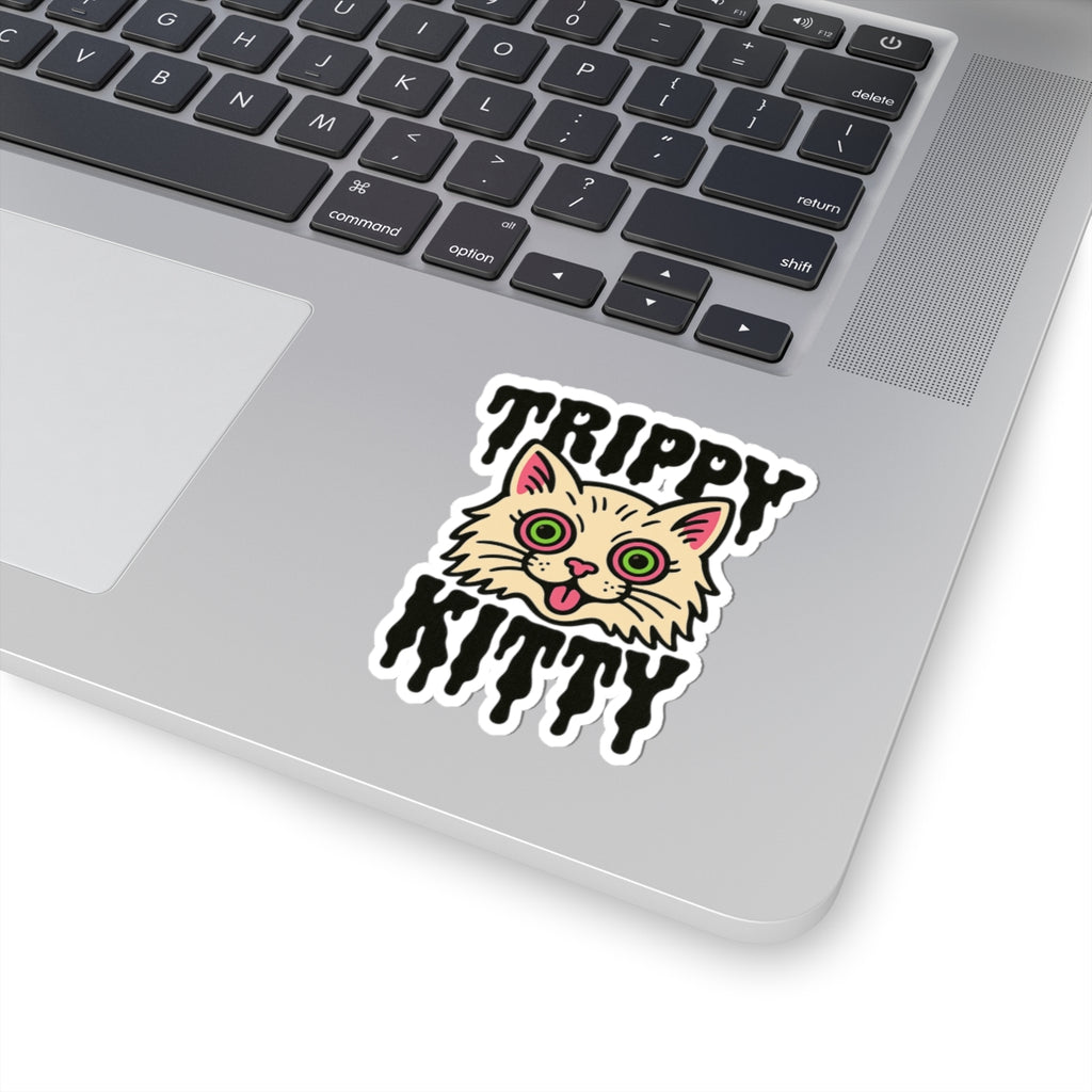 Purrfect Trippy Kitty Kiss-Cut Sticker