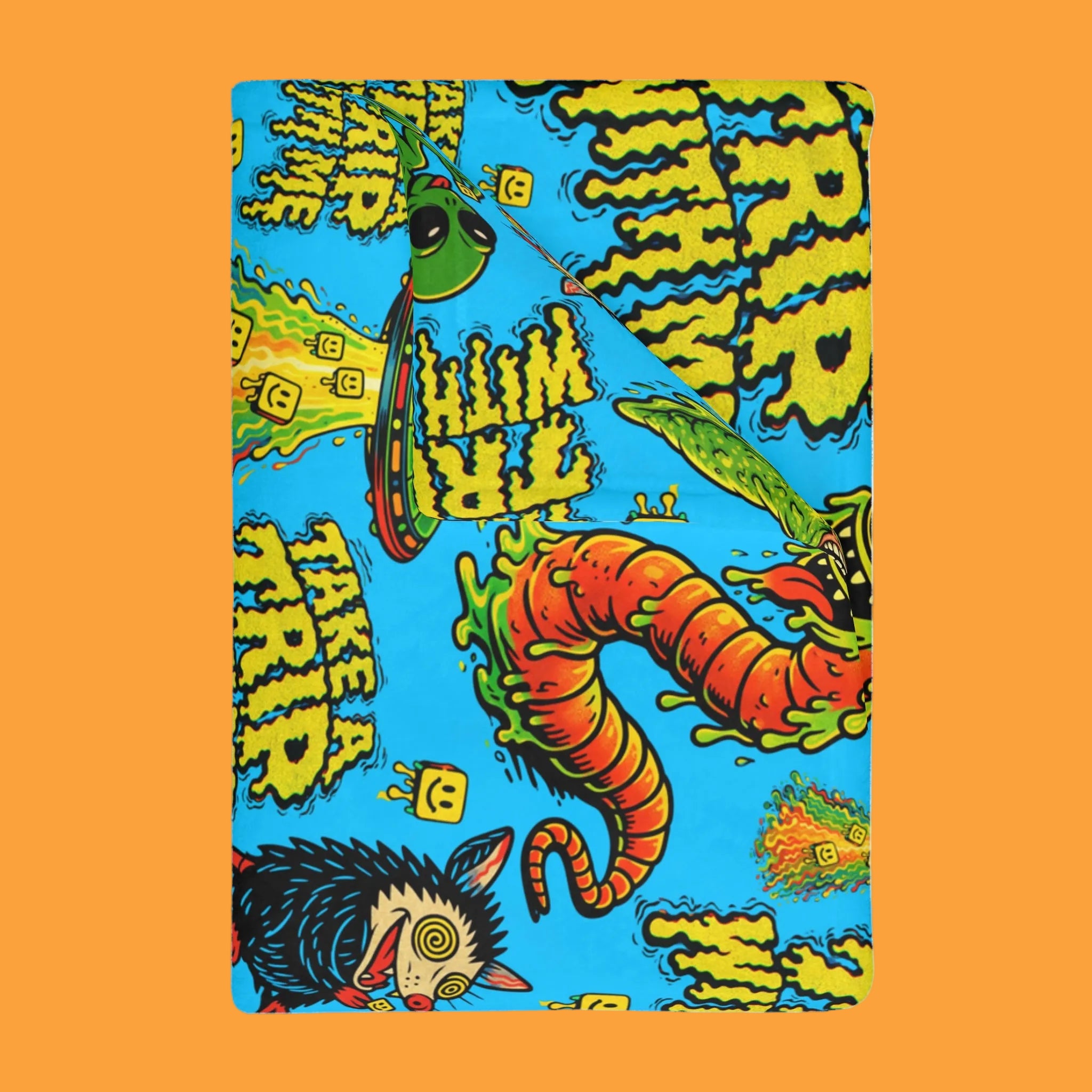 Trip To Space Velveteen Throw Blanket
