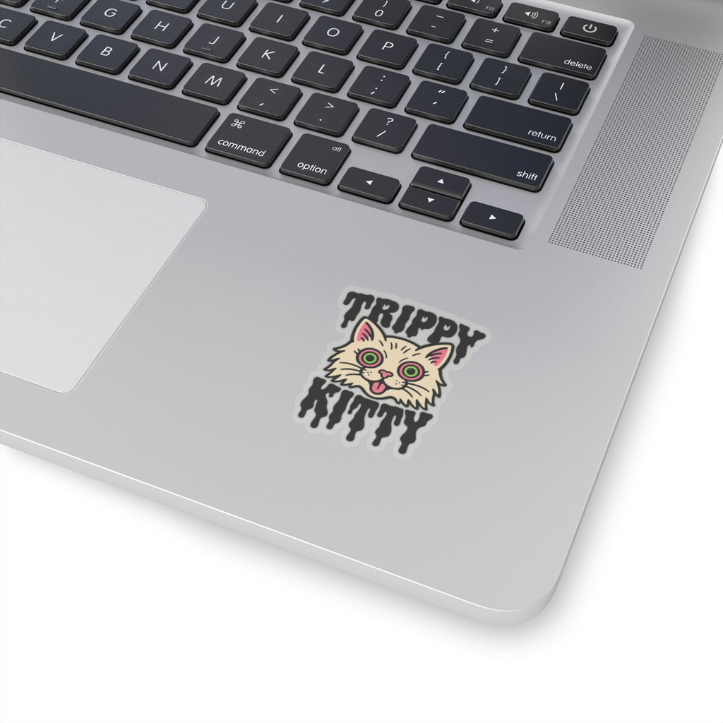 Purrfect Trippy Kitty Kiss-Cut Sticker