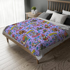 Mentally Elsewhere Velveteen Throw Blanket