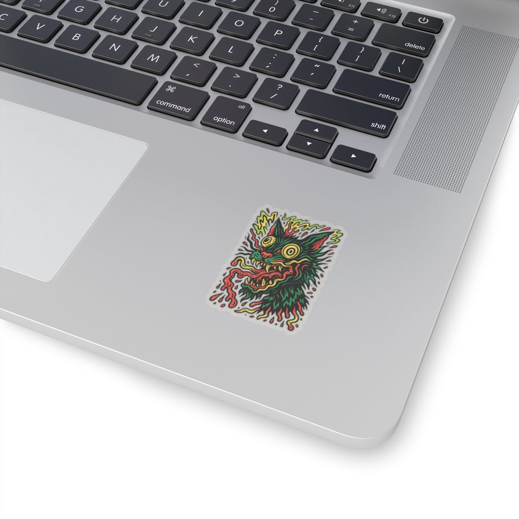 Crazy Cat Kiss-Cut Sticker