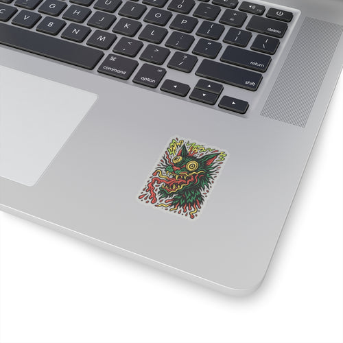 Crazy Cat Kiss-Cut Sticker