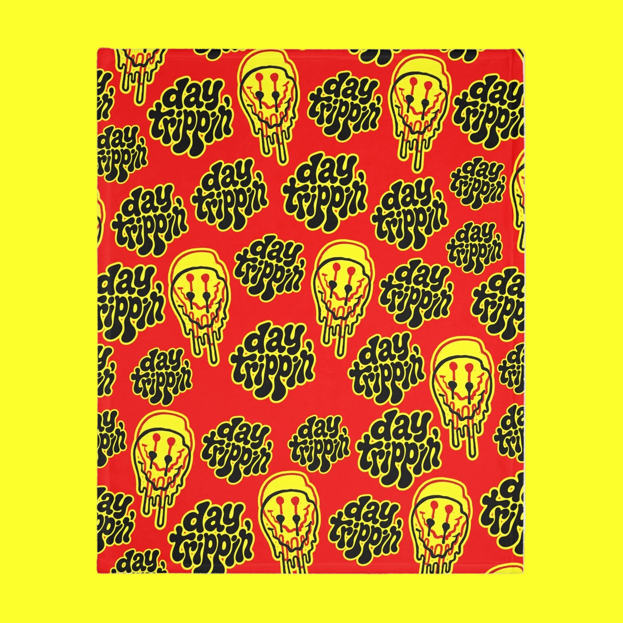 Day Trippin' Red Velveteen Throw Blanket
