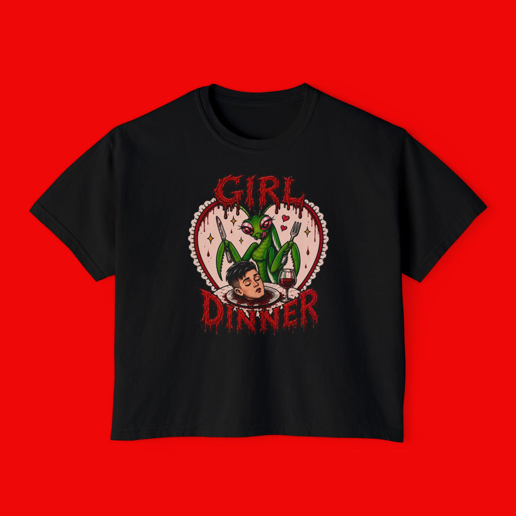 Girl Dinner Boxy Crop Tee