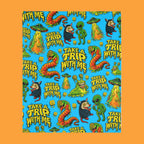 Trip To Space Velveteen Throw Blanket