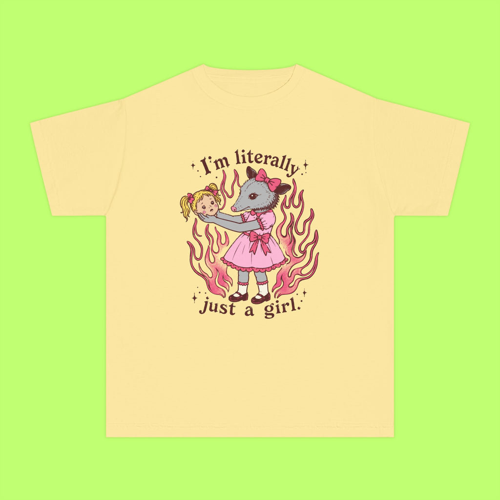 Literally Just A Girl, In A Pink Dress Trippy Kiddie Tee