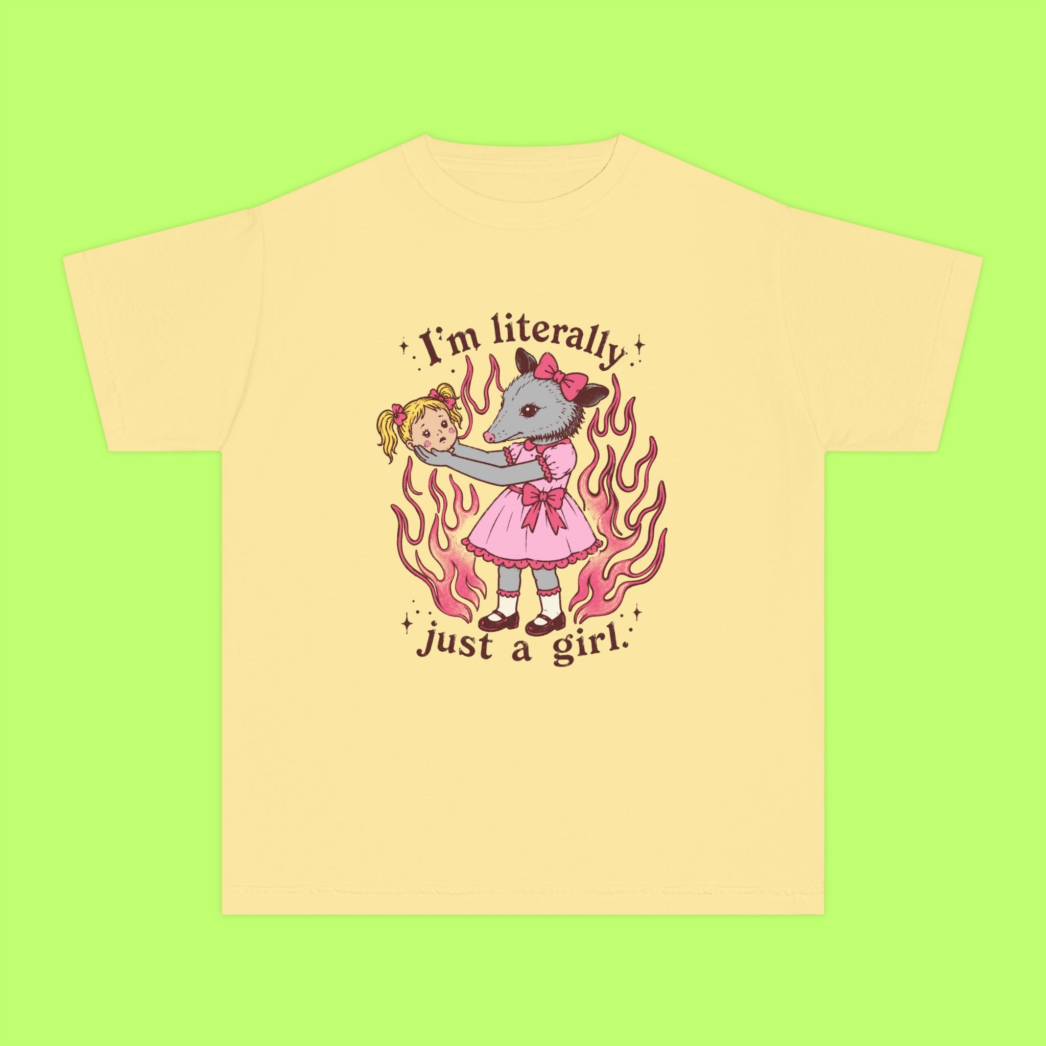 Literally Just A Girl, In A Pink Dress Trippy Kiddie Tee