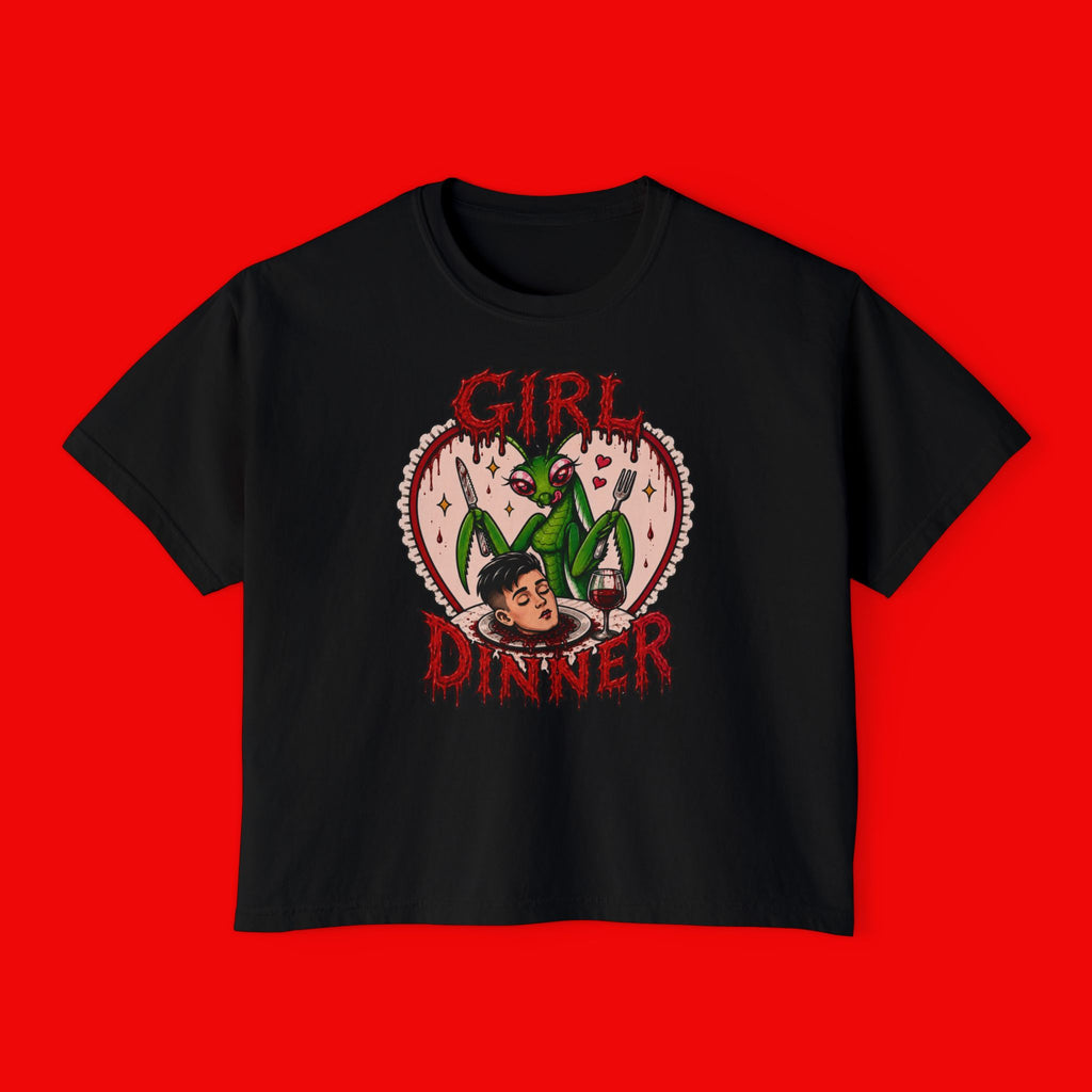 Girl Dinner Boxy Crop Tee