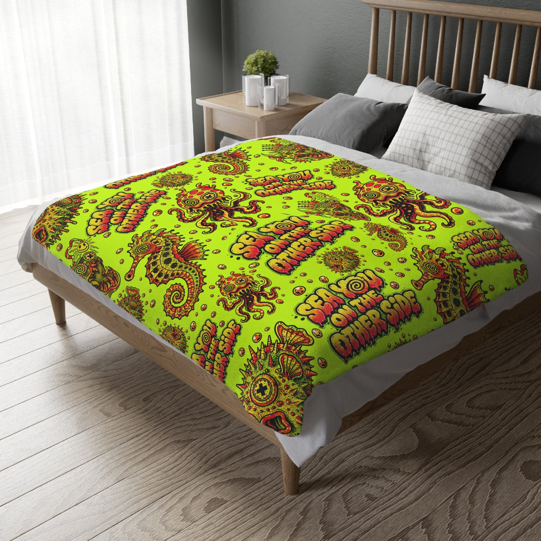 Deep Sea Velveteen Throw Blanket