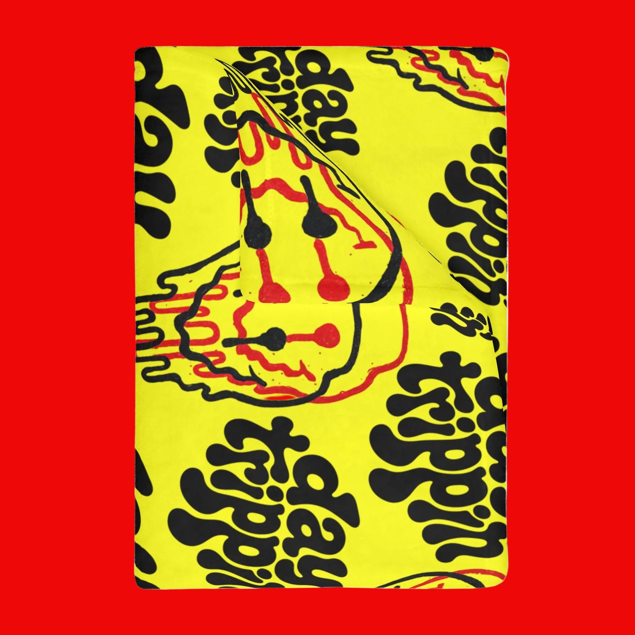 Day Trippin' Yellow Velveteen Throw Blanket