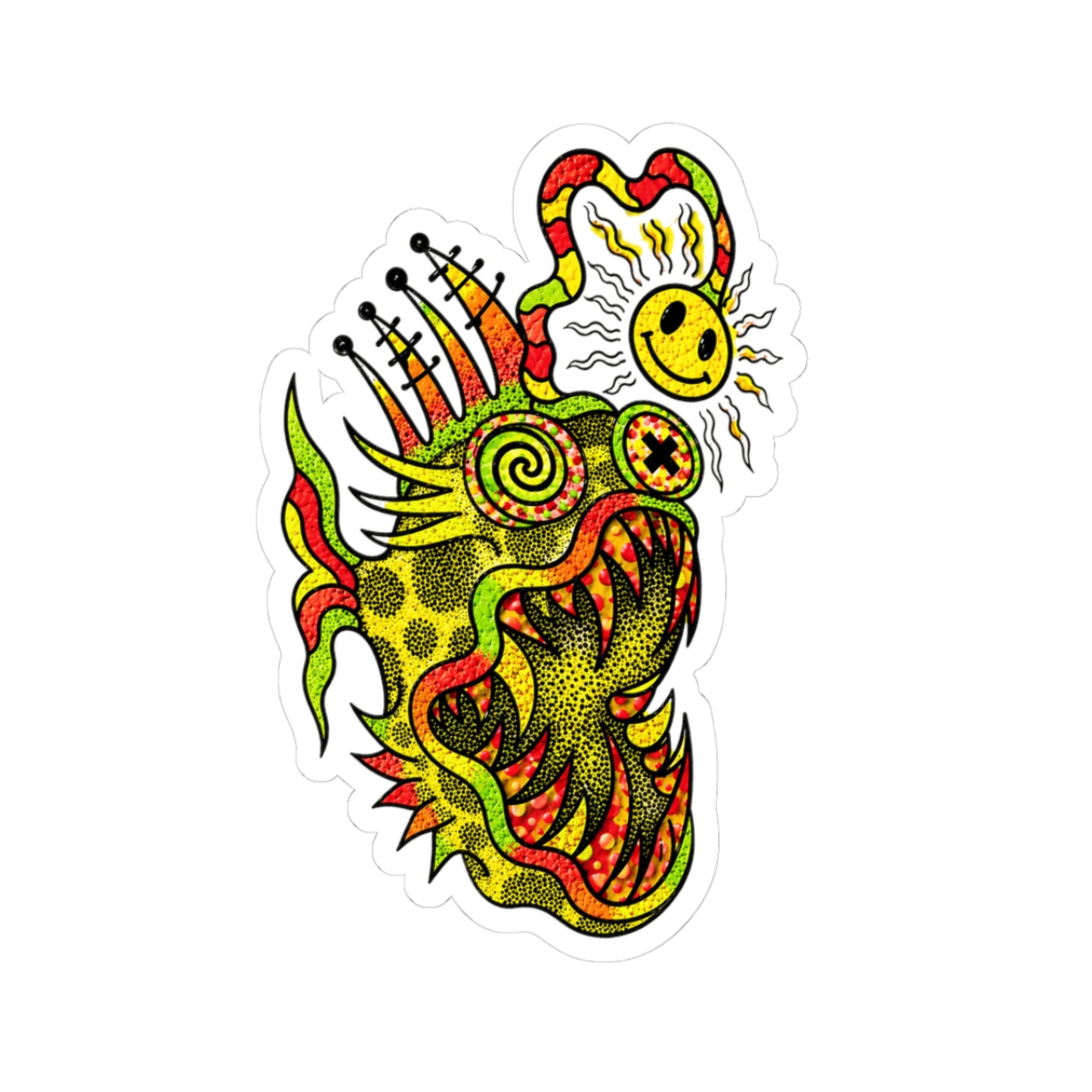 Deep Sea Glow Fish Kiss-Cut Sticker
