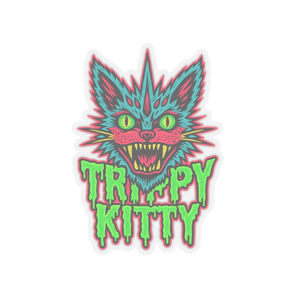 Neon Trip Kiss-Cut Sticker