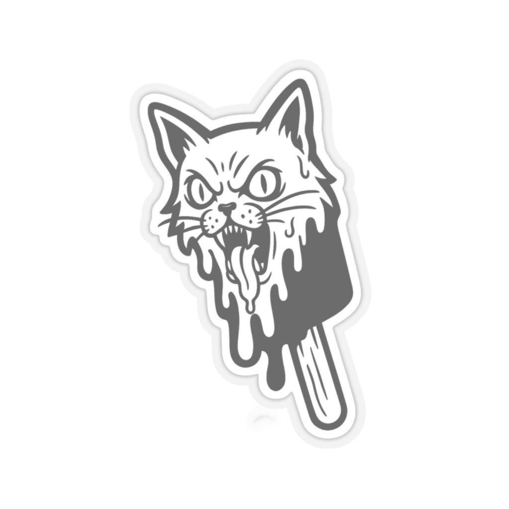 Stone Cold Kitty Kiss-Cut Sticker