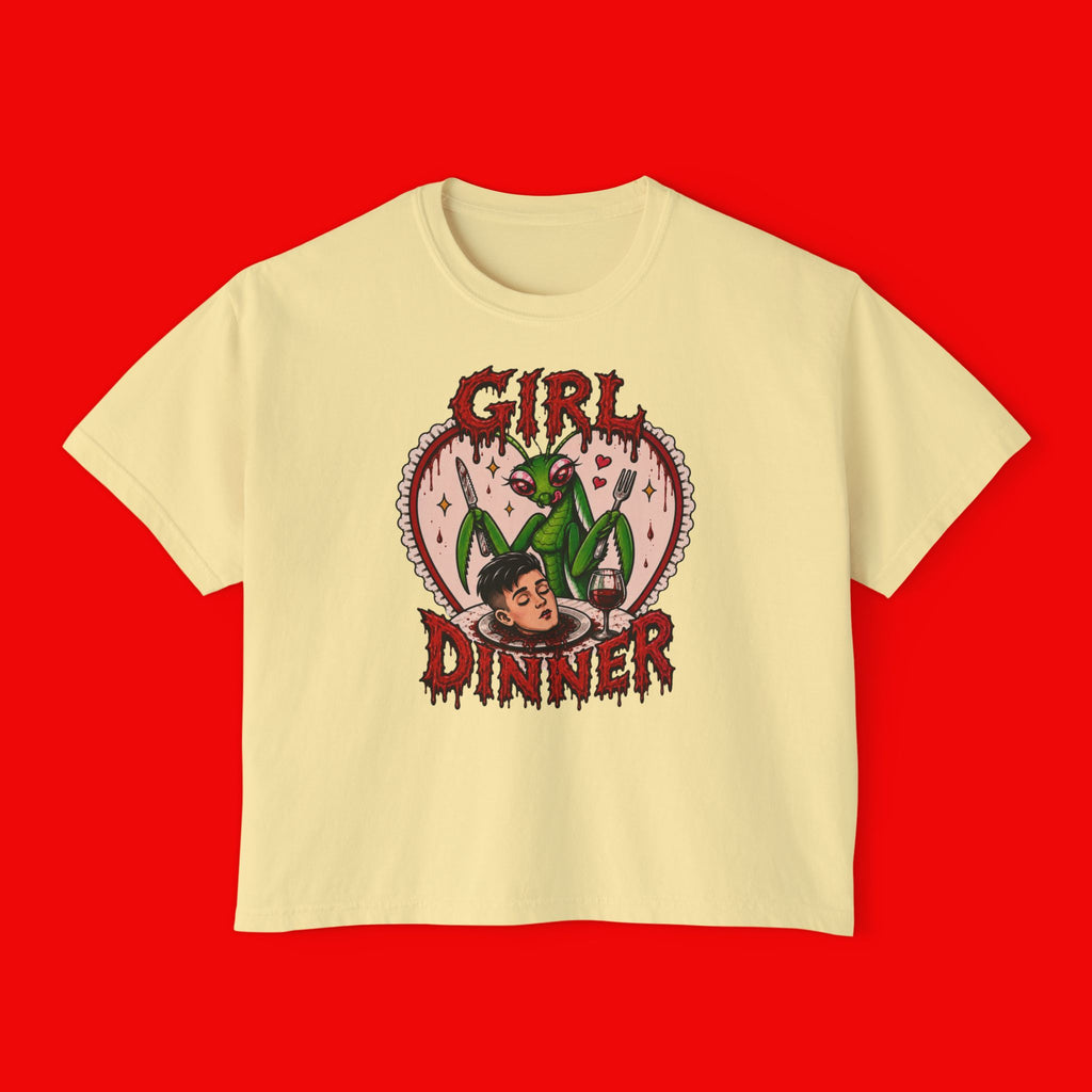 Girl Dinner Boxy Crop Tee