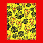 Day Trippin' Yellow Velveteen Throw Blanket