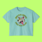 Born to Be a Babygirl, Forced to Be a Big Dog Boxy Crop Tee