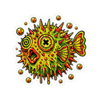 Deep Sea Puffer Fish Kiss-Cut Sticker