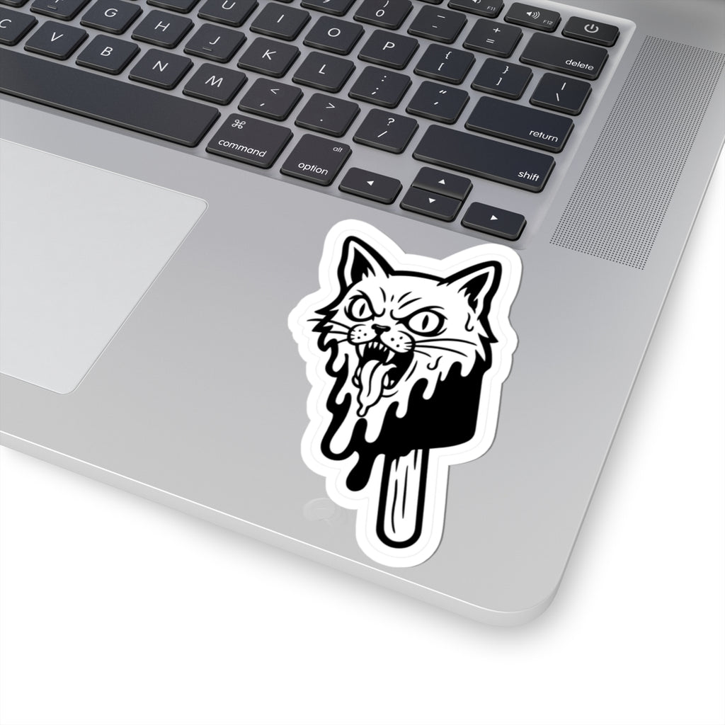 Stone Cold Kitty Kiss-Cut Sticker