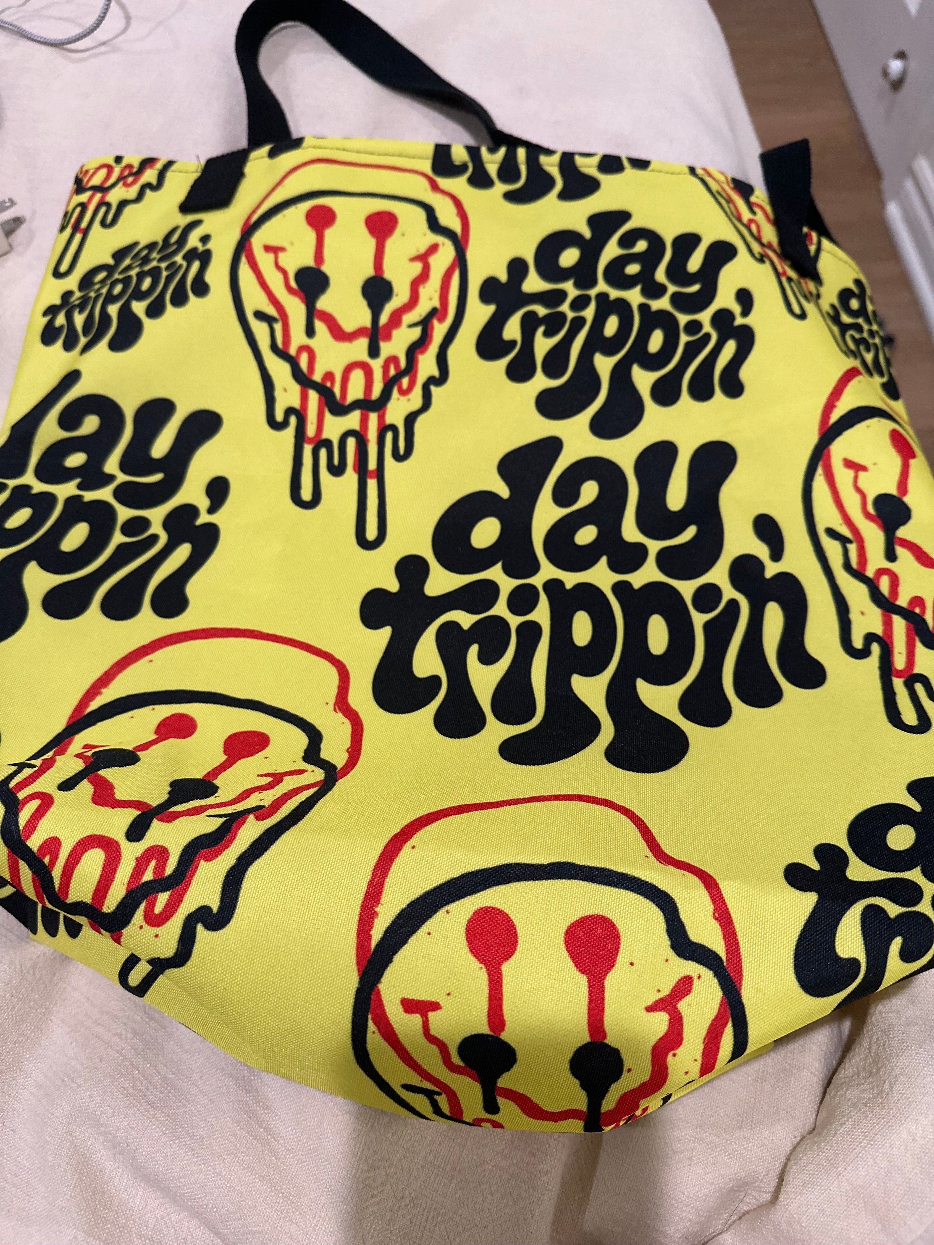 Day Trippin' Yellow Small Tote Bag