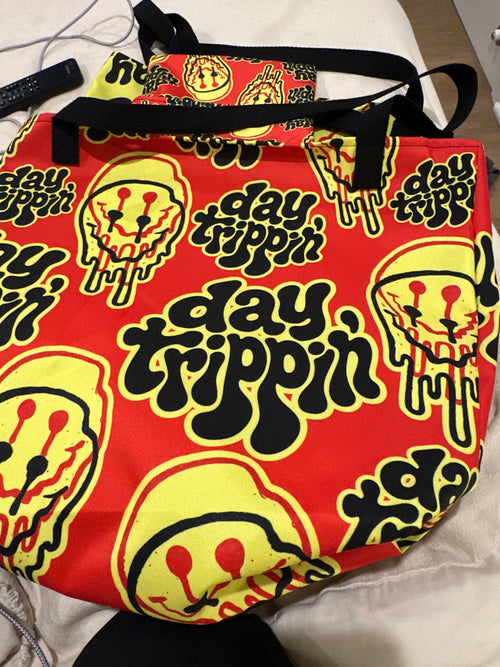 Day Trippin' Red Large Tote Bag