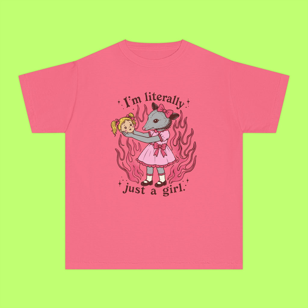 Literally Just A Girl, In A Pink Dress Trippy Kiddie Tee