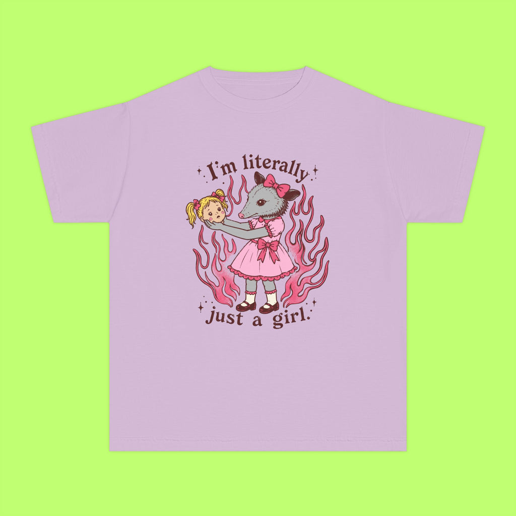 Literally Just A Girl, In A Pink Dress Trippy Kiddie Tee