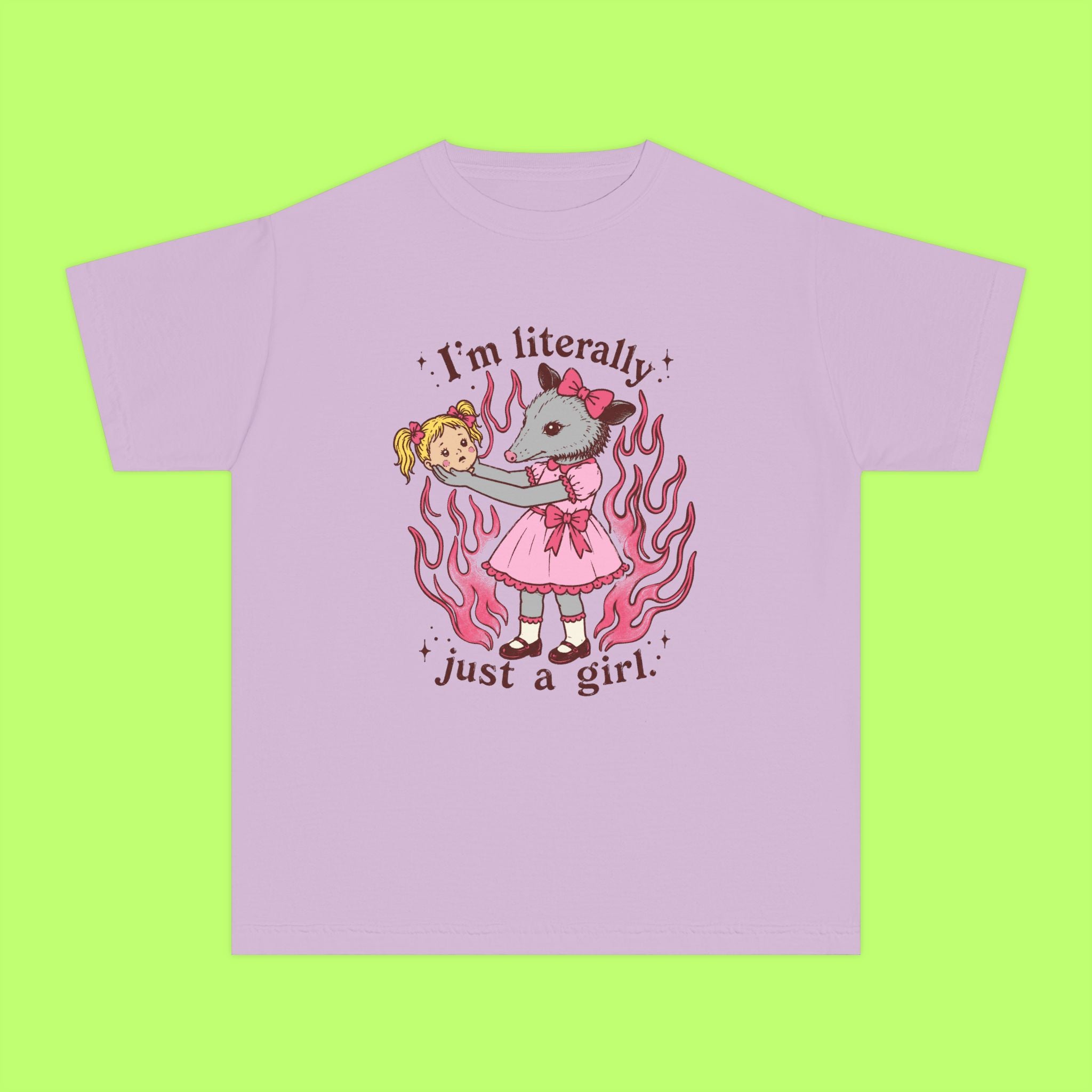 Literally Just A Girl, In A Pink Dress Trippy Kiddie Tee