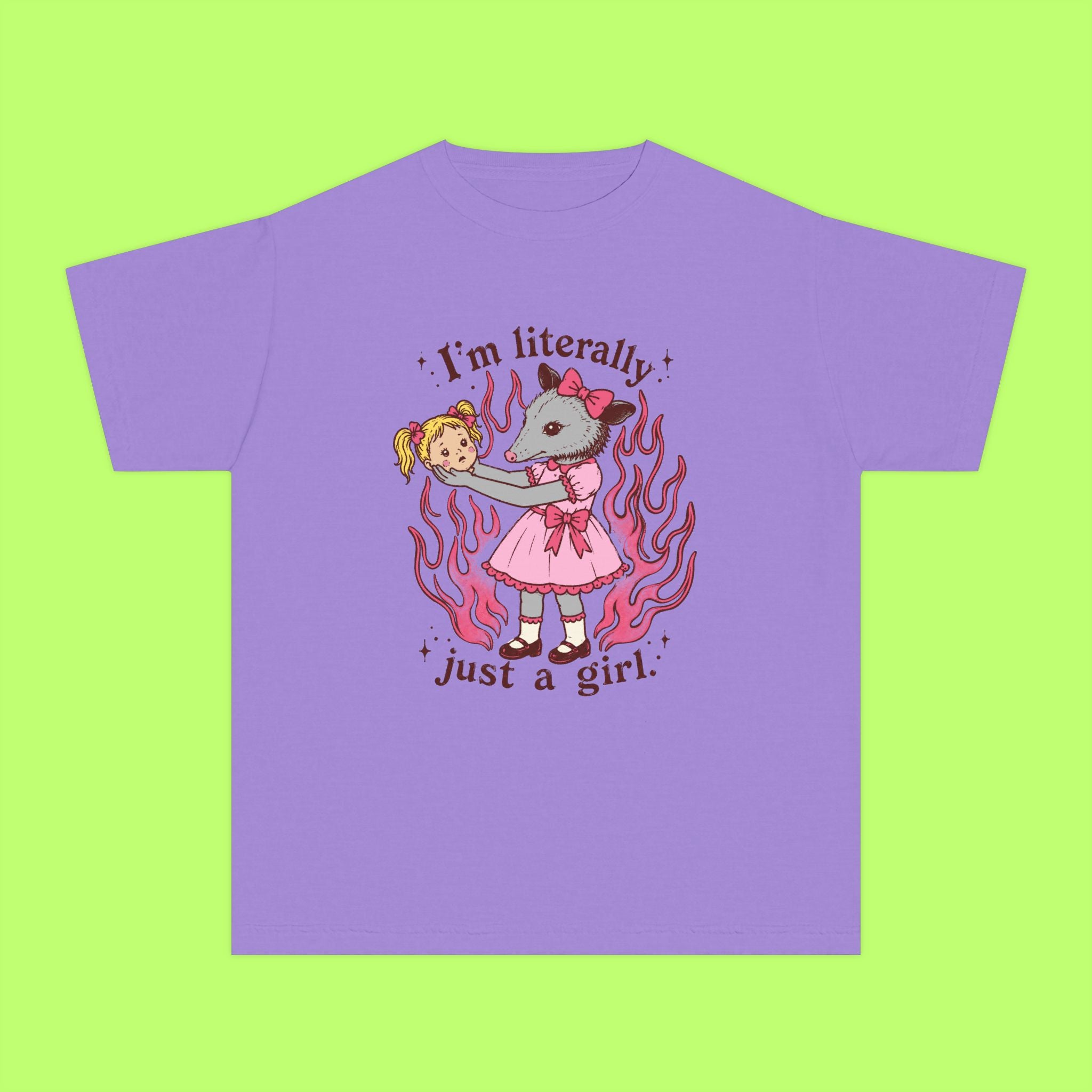 Literally Just A Girl, In A Pink Dress Trippy Kiddie Tee
