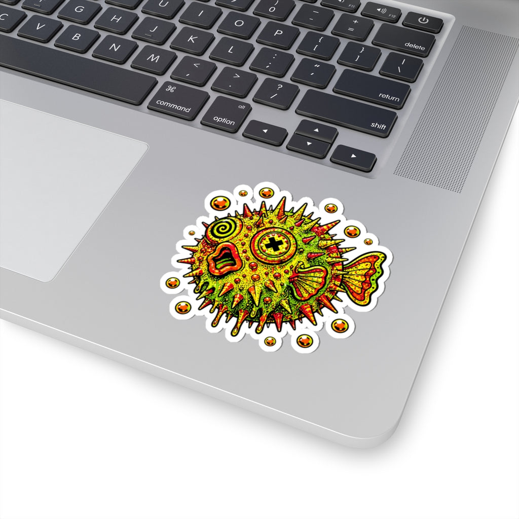 Deep Sea Puffer Fish Kiss-Cut Sticker